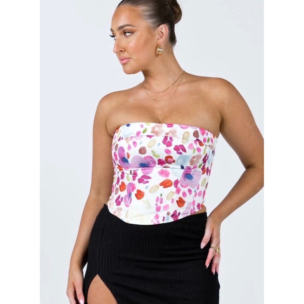 Princess Polly Betula Bustier Floral Corset Top Romantic Garden Party Sz 4 NWT